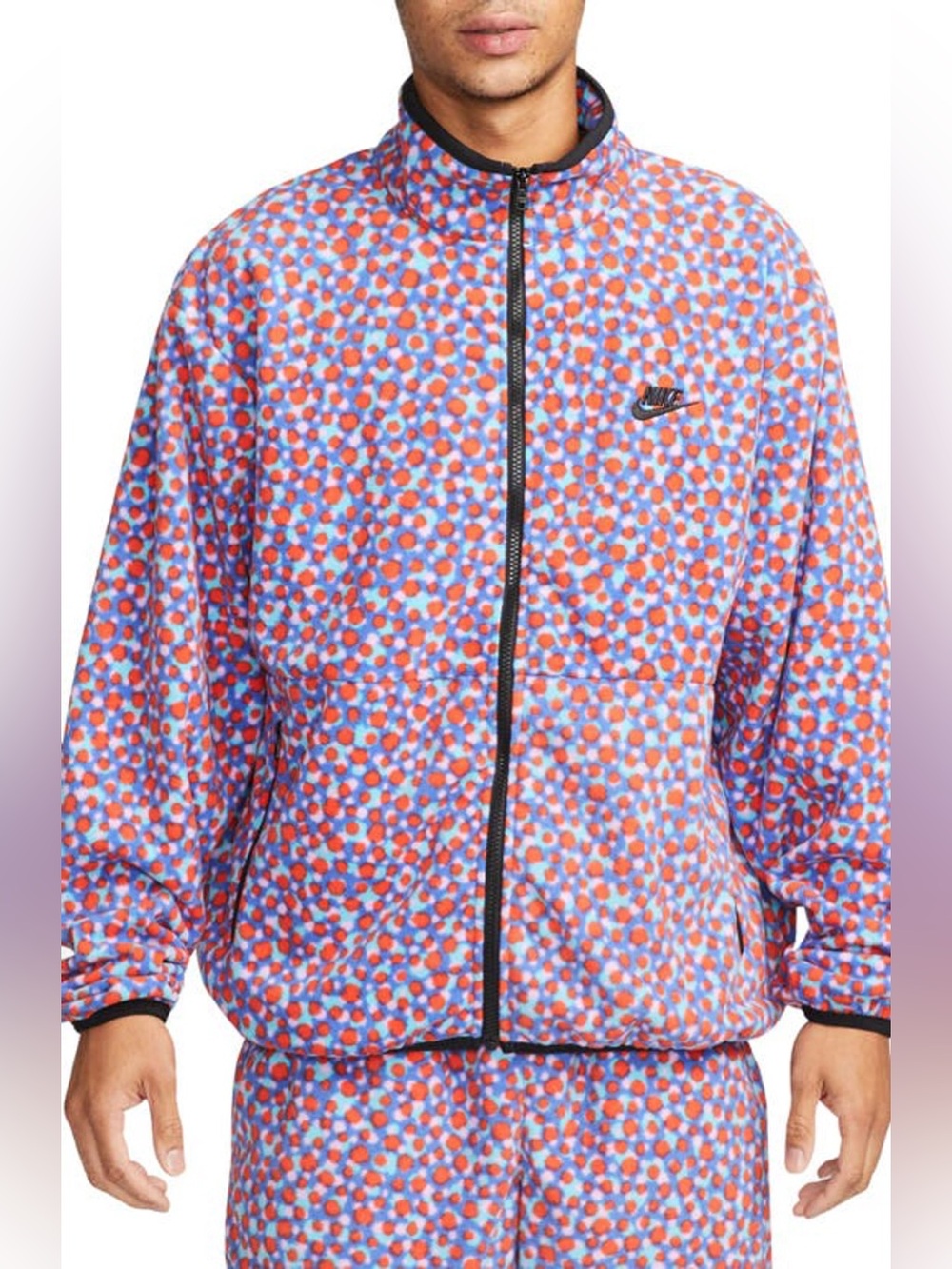 Like New Nike Men’s Red & Blue Polar Fleece Oversized Club Jacket size XXL